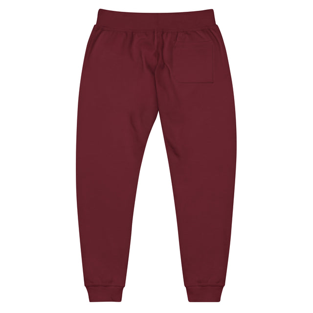 W8WOLF Iron Deadlift Fleece Sweatpants — Maroon