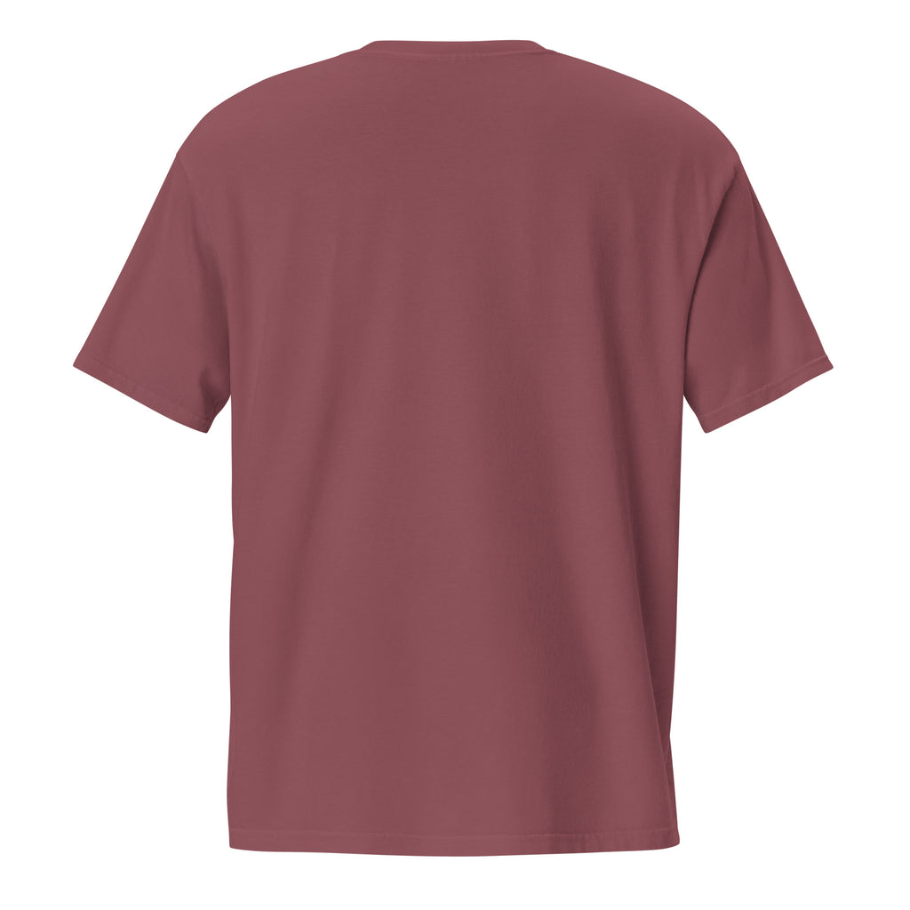 W8WOLF Iron Curl Pocket Tee — Brick