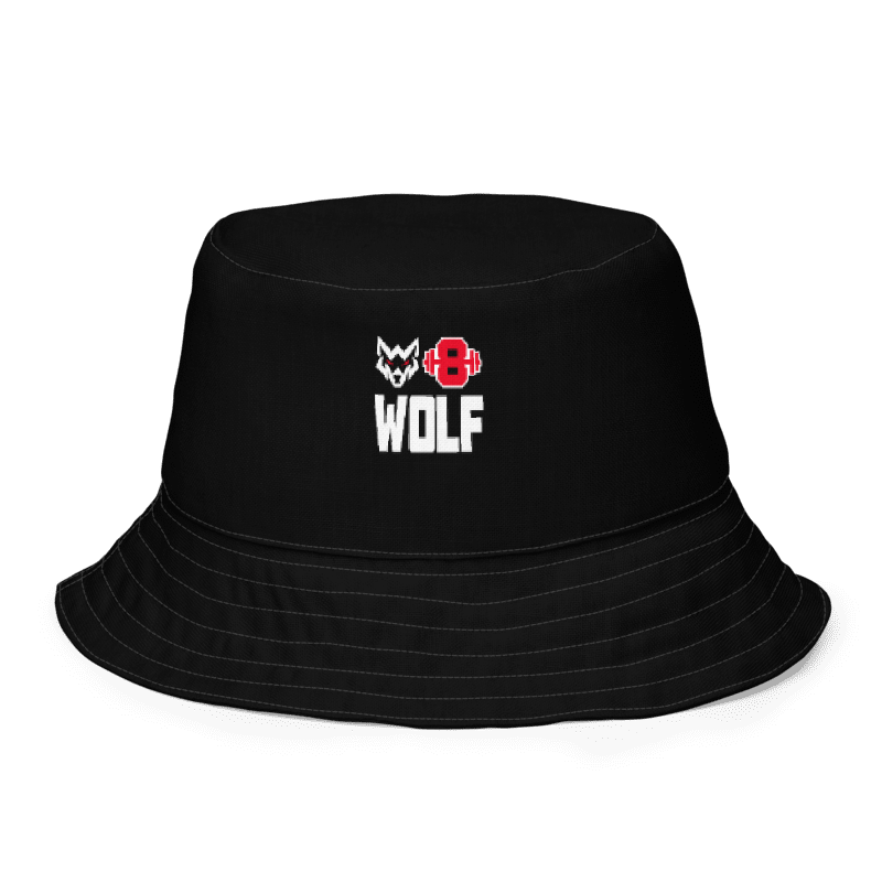 Teal black reversible bucket hat reverse actual Printful mockup